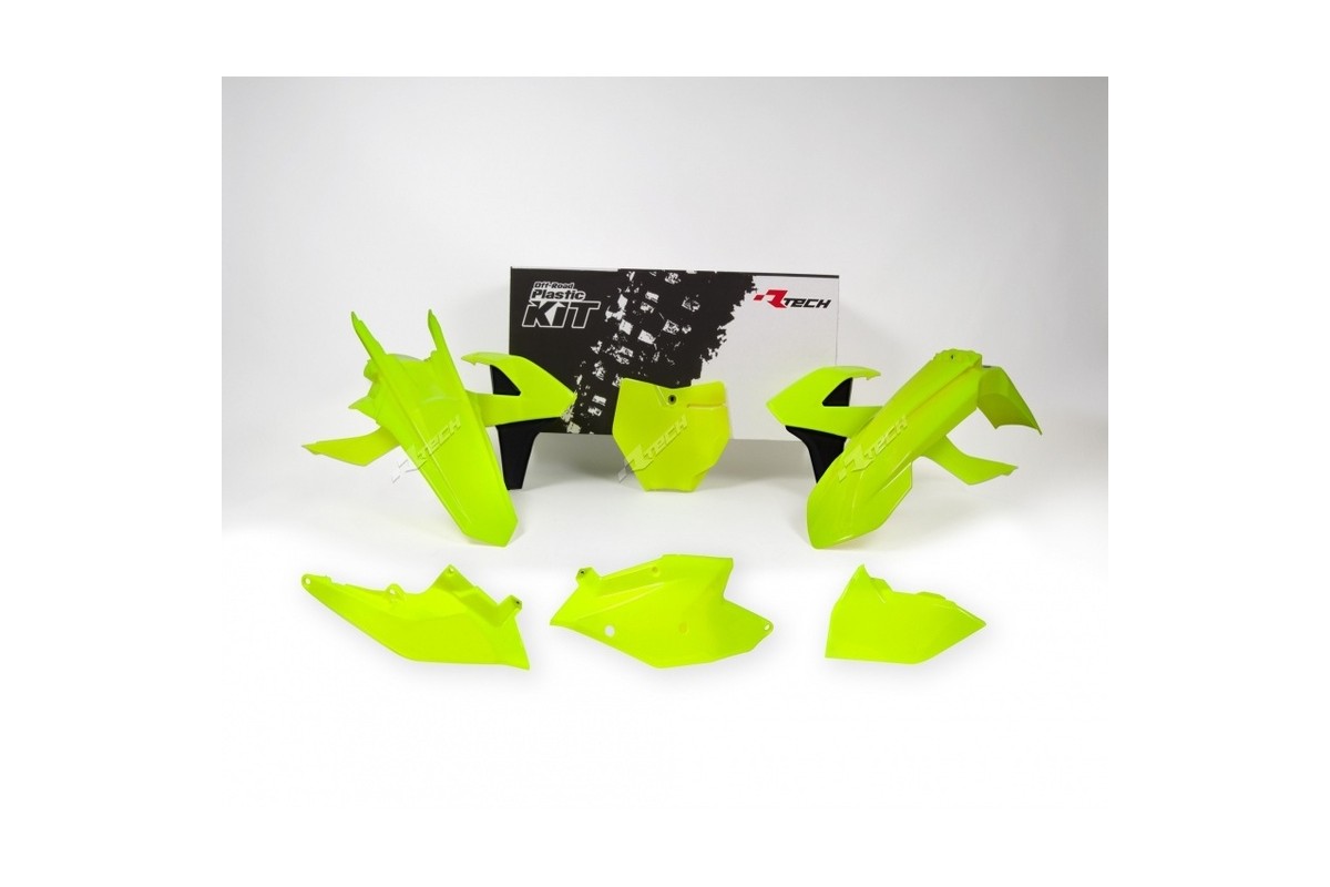 Kit plastique RACETECH jaune fluo/noir KTM