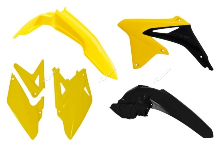 Kit plastique RACETECH couleur origine jaune/noir Suzuki RMX450Z