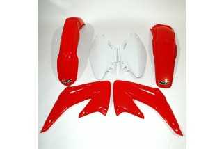 Kit plastique UFO couleur origine rouge/blanc Honda CR125R/250R
