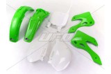 Kit plastique UFO couleur origine vert/blanc Kawasaki KX125/250