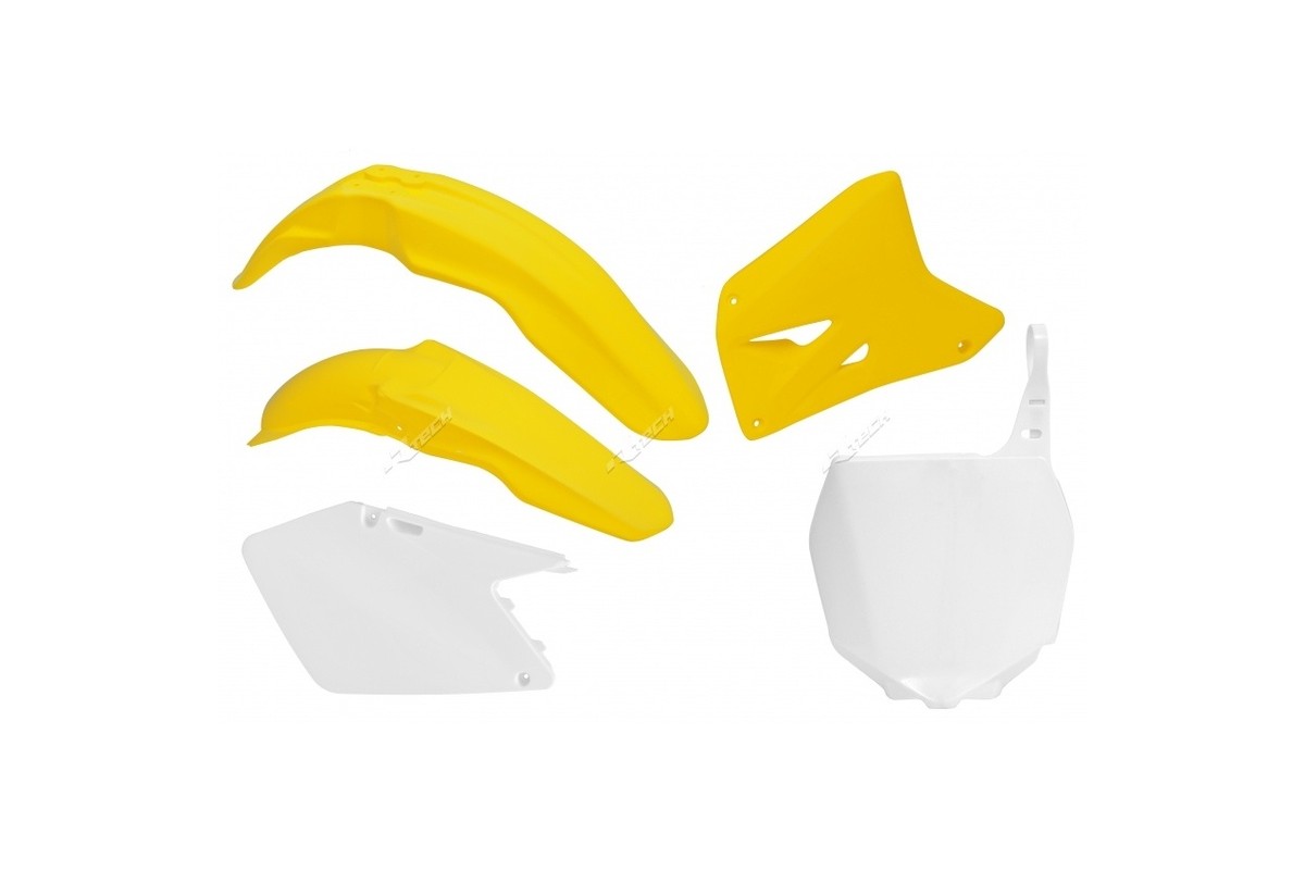 Kit plastique RACETECH couleur origine (2009) jaune/blanc Suzuki RM125/250