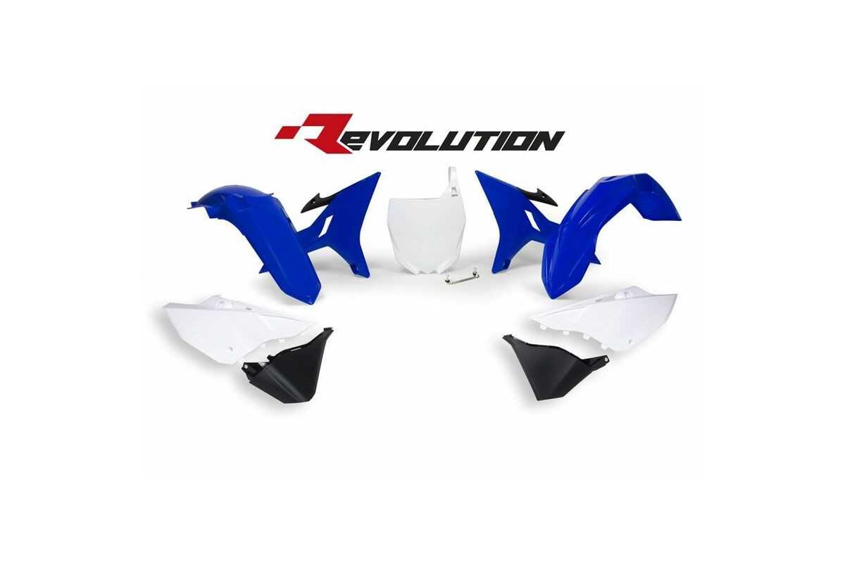 Kit plastiques de rechange RACETECH Revolution bleu/blanc Yamaha YZ125/250