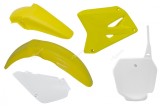 Kit plastique RACETECH couleur origine jaune/blanc Suzuki RM85