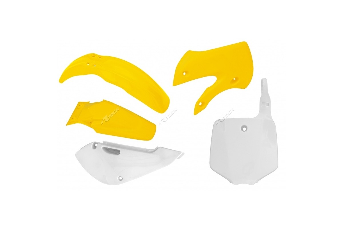 Kit plastique RACETECH couleur origine jaune/blanc Suzuki RM65