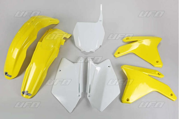 Kit plastique UFO couleur origine jaune/blanc Suzuki RM-Z450