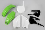 Kit plastique UFO couleur origine (2010) restylé vert/noir/blanc Kawasaki KX85