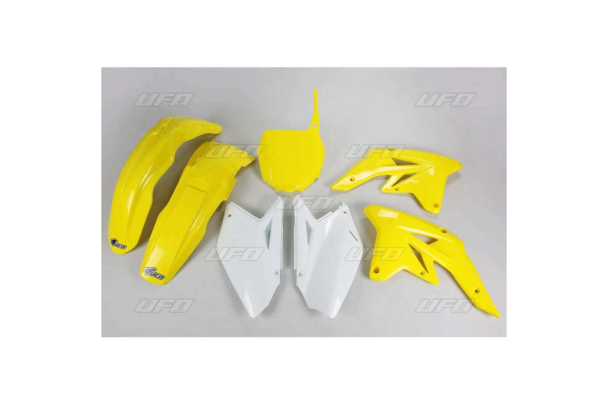 Kit plastique UFO couleur origine jaune/blanc (2009) Suzuki RM-Z250