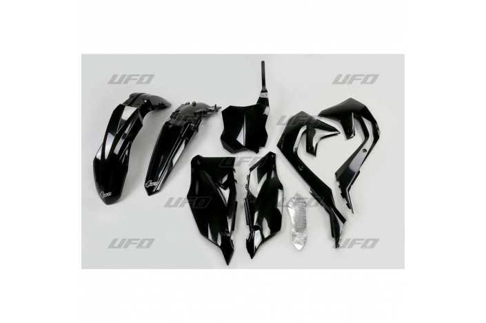 Kit plastique UFO noir Kawasaki KX450
