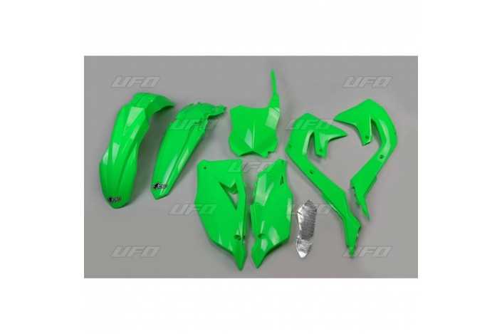 Kit plastiques UFO vert fluo Kawasaki KX450