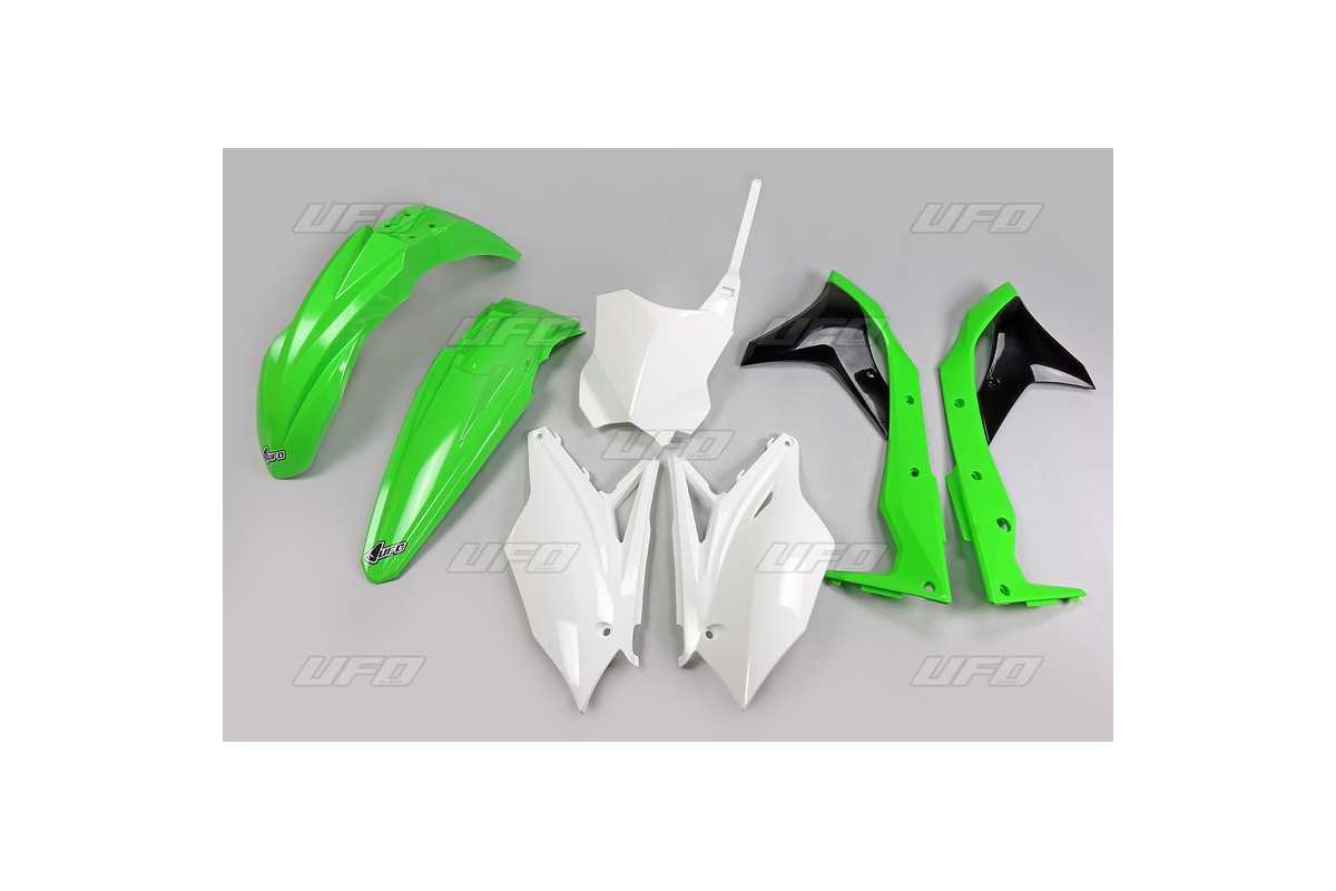 Kit plastique UFO origine (2017) vert/noir/blanc Kawasaki KX250F