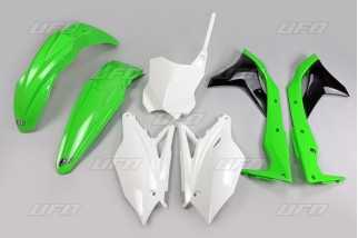 Kit plastique UFO origine (2017) vert/noir/blanc Kawasaki KX250F
