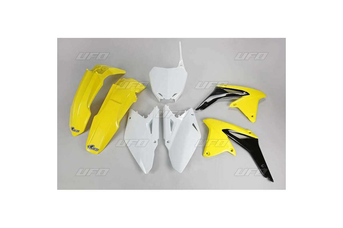 Kit plastique UFO couleur origine jaune/noir/blanc Suzuki RM-Z450