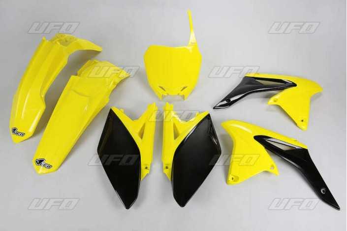 Kit plastique UFO couleur origine jaune/noir Suzuki RM-Z250