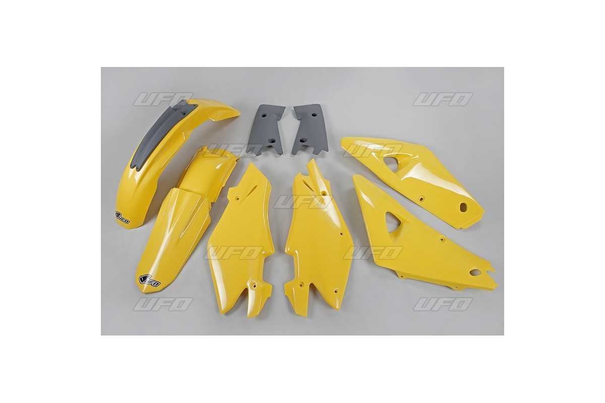 Kit plastique UFO couleur origine jaune/gris Husqvarna CR125/250