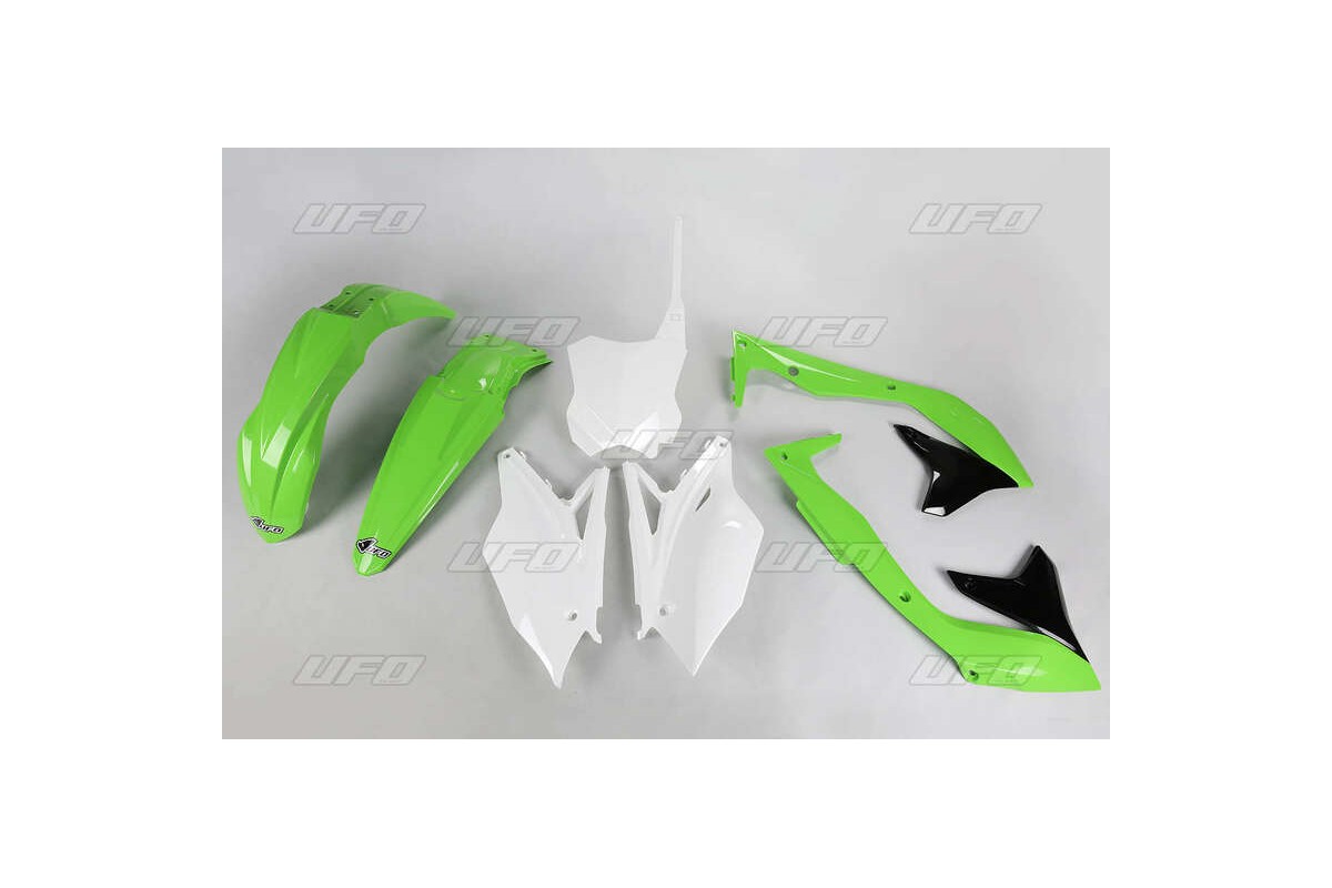 Kit plastique UFO couleur origine (2016) vert/noir/blanc Kawasaki KX450F