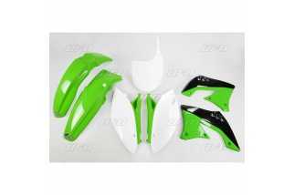Kit plastique UFO couleur origine vert/noir/blanc Kawasaki KX450F