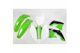 Kit plastique UFO couleur origine vert/noir/blanc Kawasaki KX450F