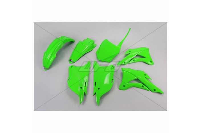 Kit plastique UFO vert fluo Kawasaki KX85