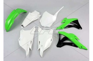 Kit plastique UFO couleur origine (2014) vert/blanc/noir Kawasaki KX85