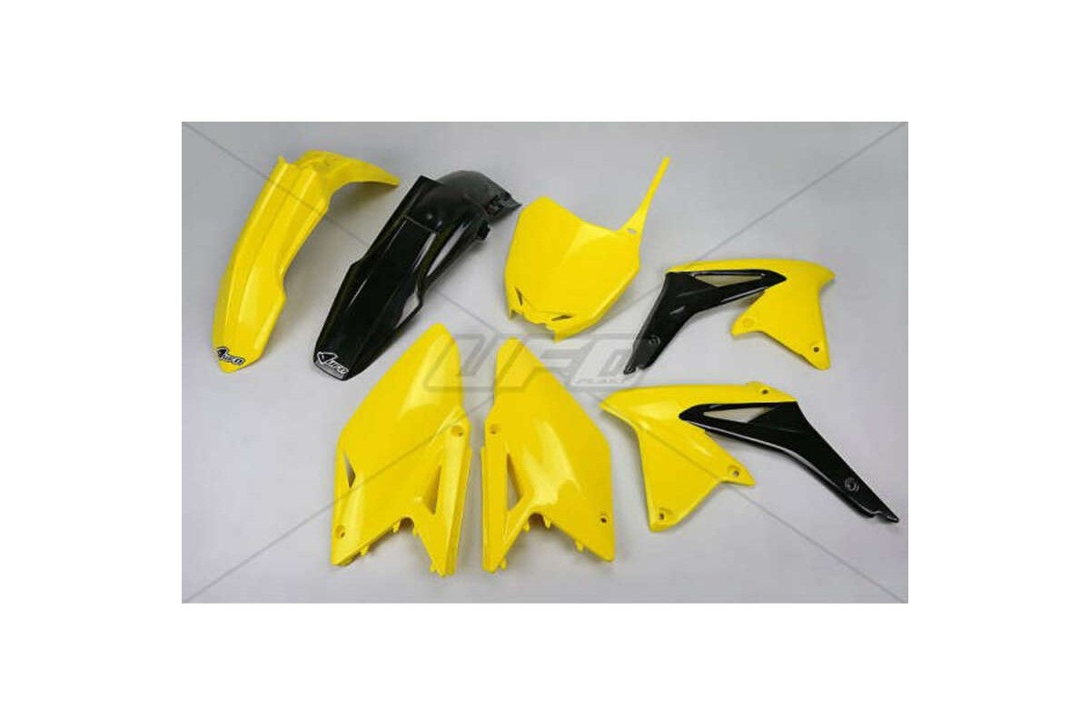 Kit plastique UFO couleur origine (2014) jaune/noir Suzuki RM-Z450