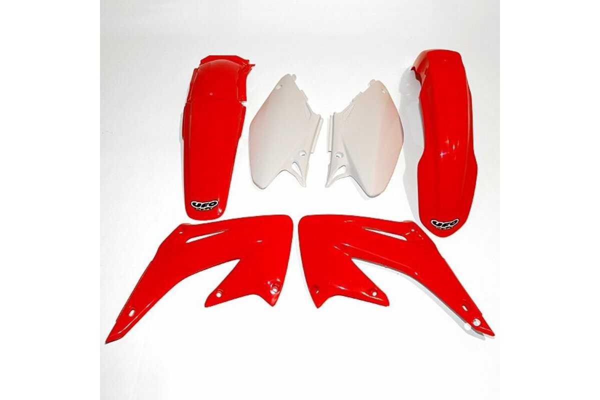 Kit plastique UFO couleur origine rouge/blanc Honda CR125R/250R