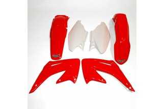 Kit plastique UFO couleur origine rouge/blanc Honda CR125R/250R