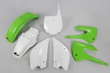 Kit plastique UFO couleur origine (2013) OEM vert/blanc Kawasaki KX85