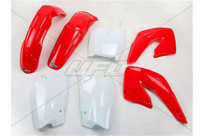 Kit plastique UFO couleur origine rouge/blanc Honda CR125R/250R
