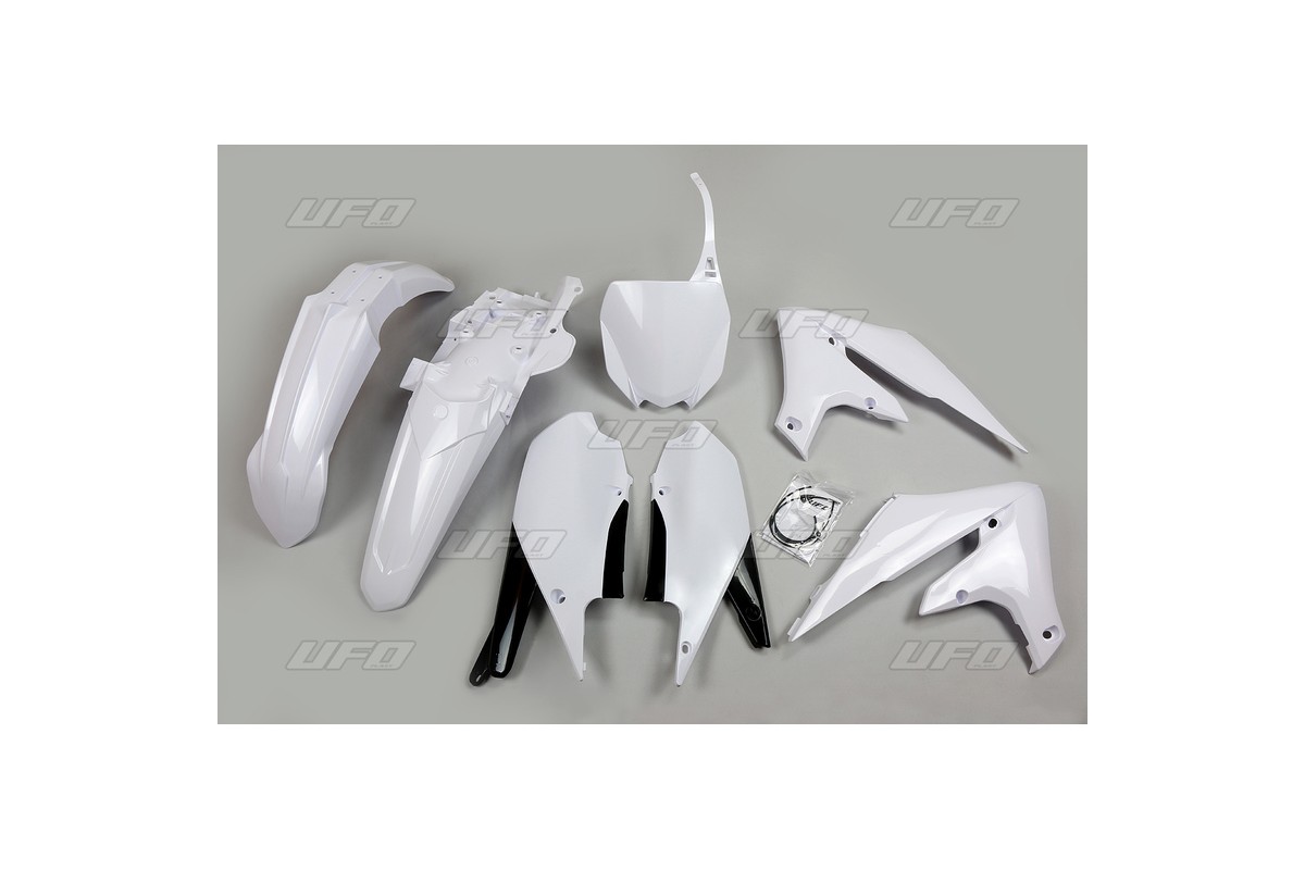 Kit plastique UFO blanc Yamaha YZ450F