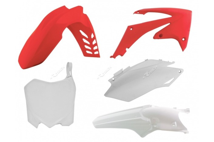 Kit plastique RACETECH couleur origine rouge/blanc Honda CRF250R/450R