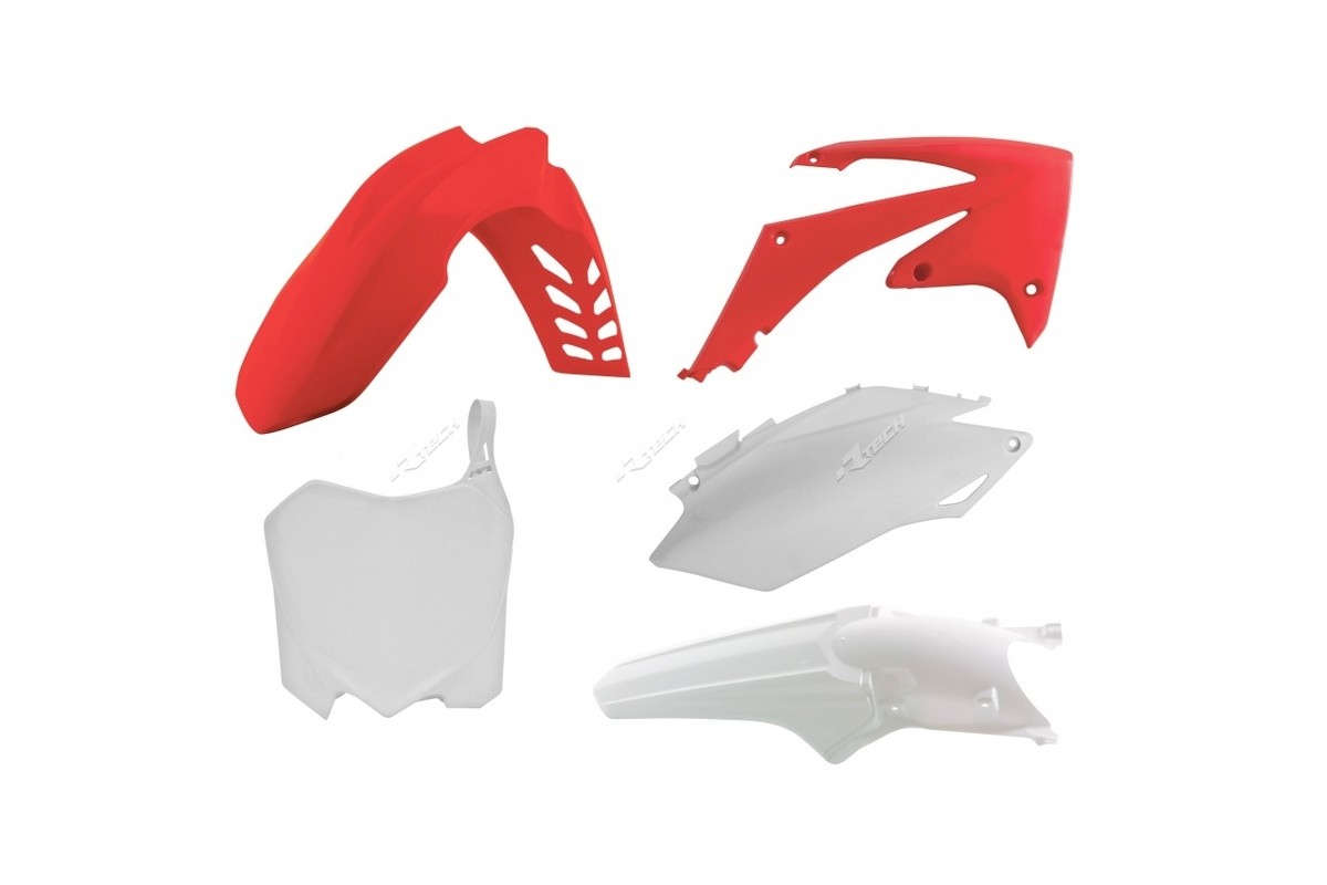 Kit plastique RACETECH couleur origine rouge/blanc Honda CRF250R/450R