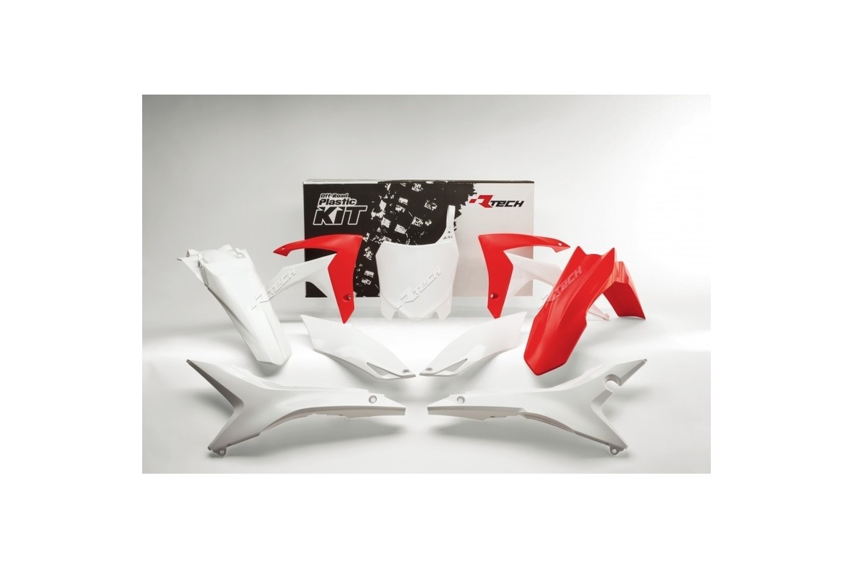 Kit plastique RACETECH couleur origine rouge/blanc Honda CRF250/450R