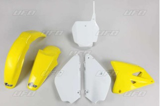 Kit plastique UFO couleur origine jaune/blanc (02-17) Suzuki RM85