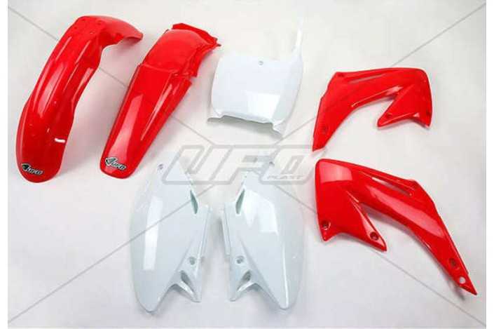 Kit plastique UFO couleur origine rouge/blanc Honda CR125R/250R