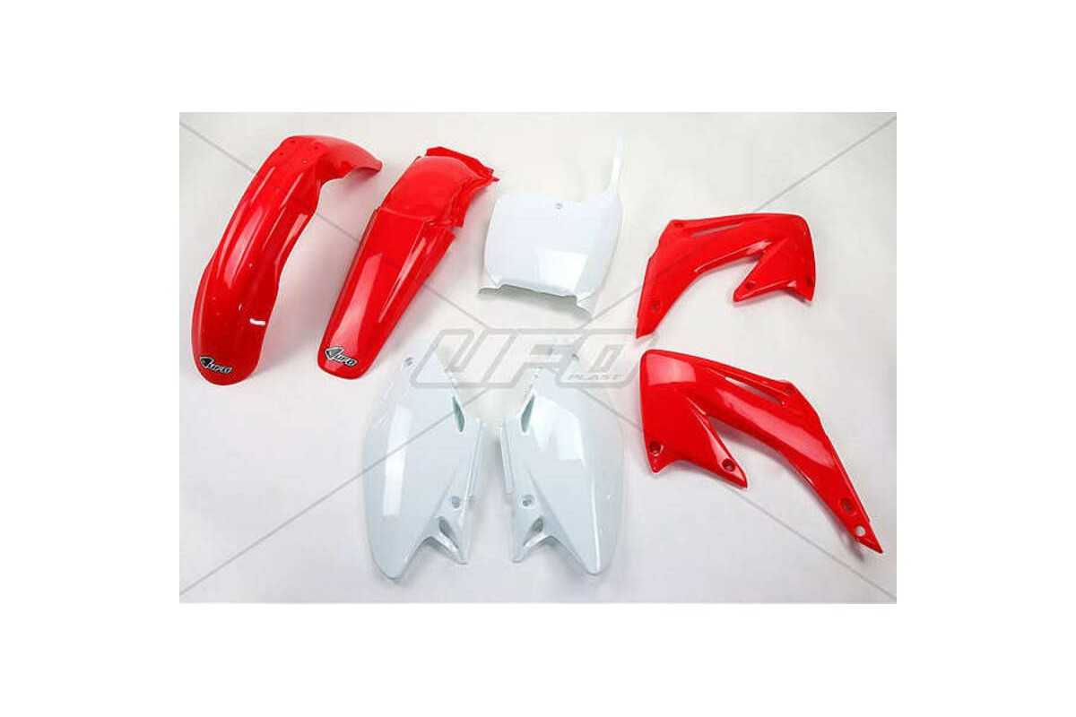 Kit plastique UFO couleur origine rouge/blanc Honda CR125R/250R
