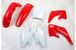 Kit plastique UFO couleur origine rouge/blanc Honda CR125R/250R