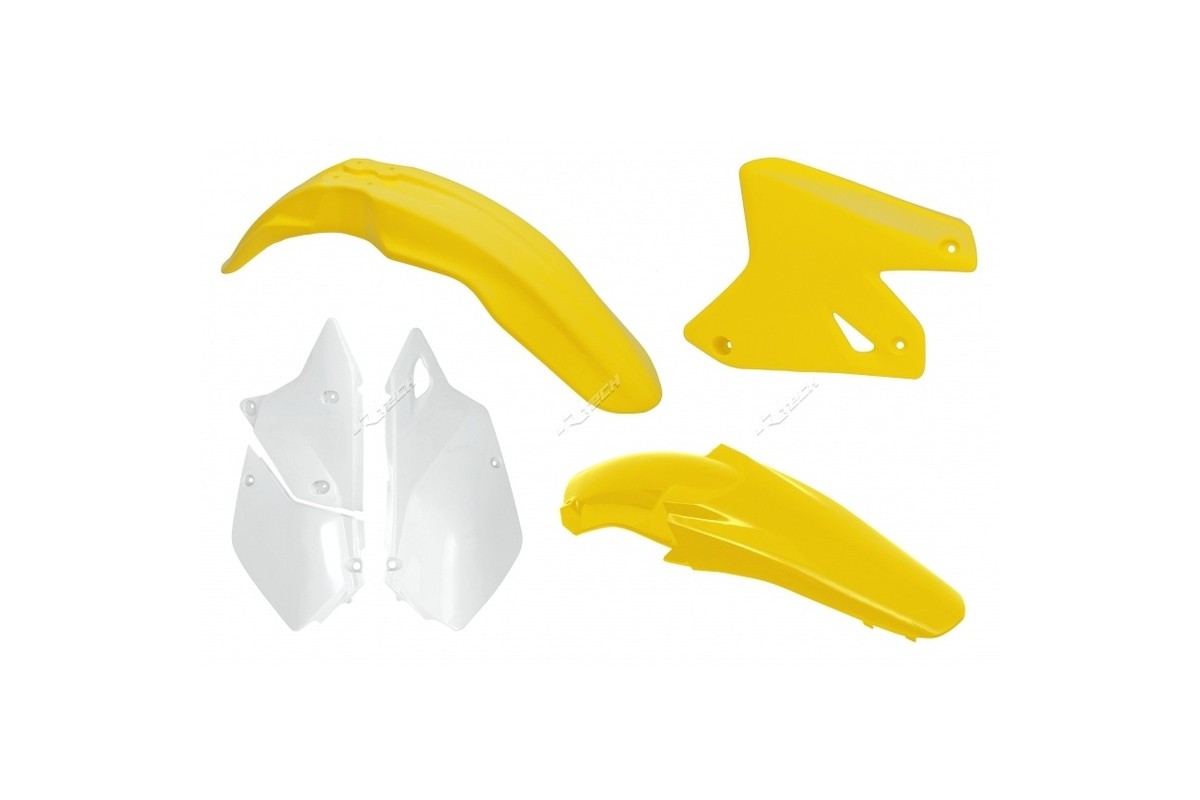 Kit plastique RACETECH couleur origine jaune/blanc Suzuki DR-Z400