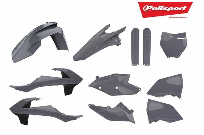Kit plastiques POLISPORT gris nardo KTM SX/SX-F