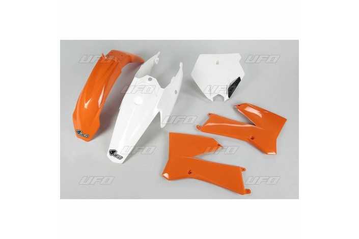 Kit plastique UFO couleur origine orange/blanc KTM SX85