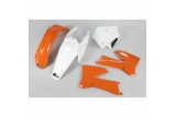 Kit plastique UFO couleur origine orange/blanc KTM SX85