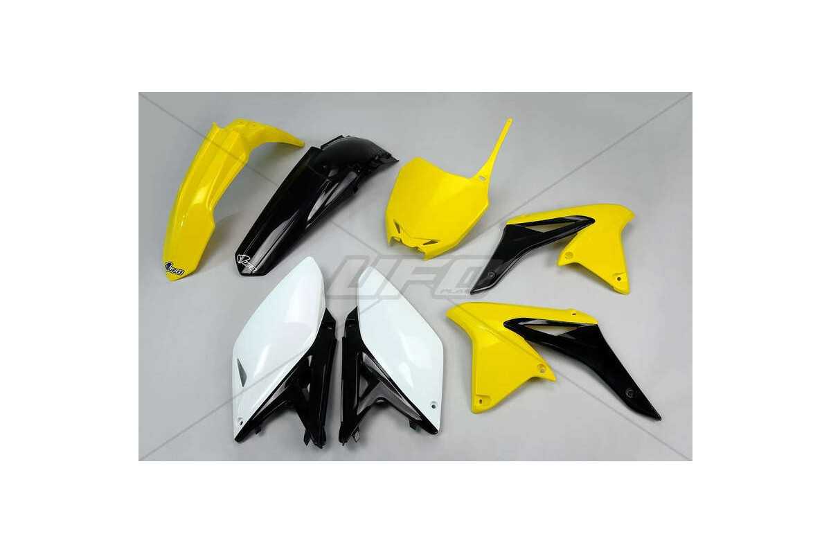 Kit plastique UFO couleur origine jaune/noir/blanc Suzuki RM-Z250