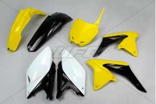 Kit plastique UFO couleur origine jaune/noir/blanc Suzuki RM-Z250