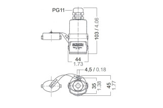 Connecteur étanche à l'eau / Horizontal - par AquaSignal