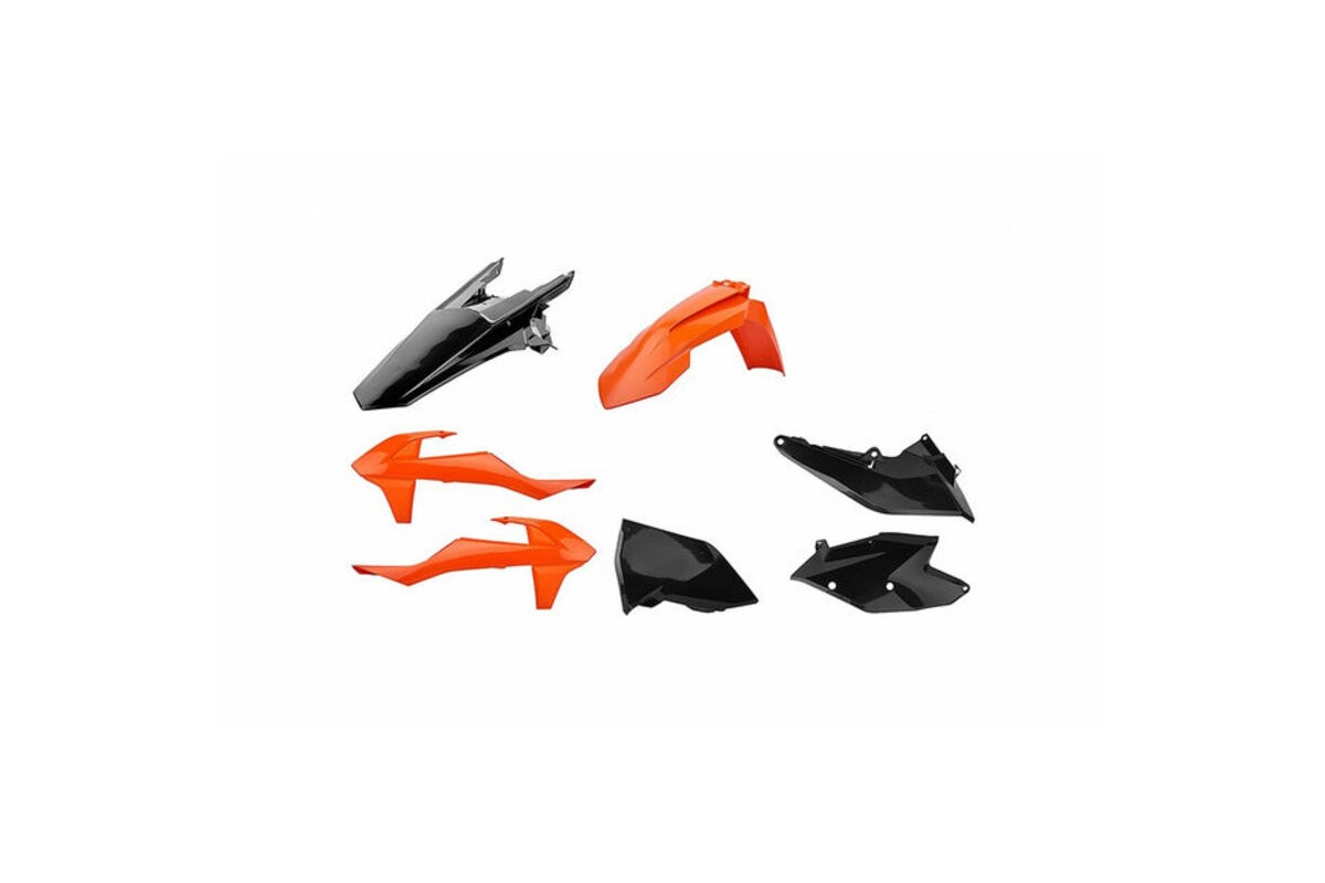 Kit plastique POLISPORT MX orange/noir KTM SX/SX-F