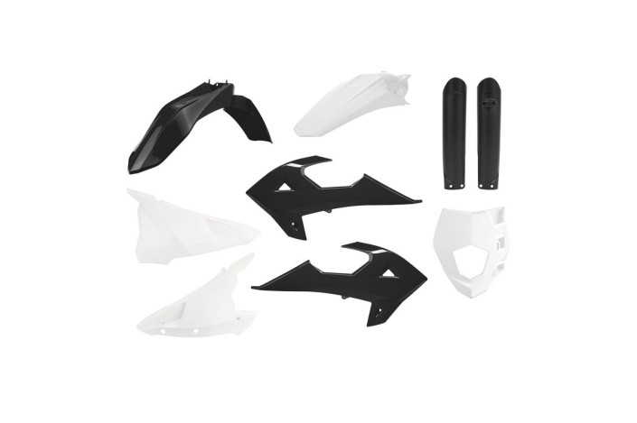 Kit plastiques POLISPORT noir/blanc Gas Gas