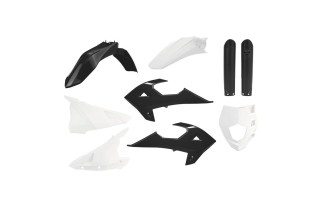 Kit plastiques POLISPORT noir/blanc Gas Gas