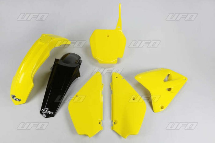 Kit plastique UFO couleur origine (2016) jaune/noir restylé Suzuki RM85