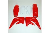 Kit plastique UFO couleur origine rouge/blanc Honda CR85R/RB