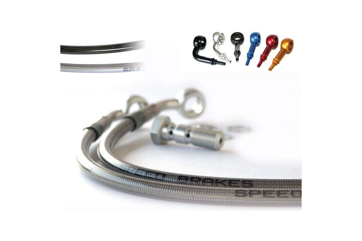 Durite Aviation SPEEDBRAKES carbone/raccord rouge