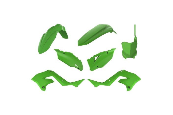 Kit plastiques POLISPORT Restylé vert Kawasaki KX125/250
